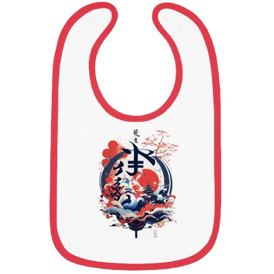 Japanese art work Bibs