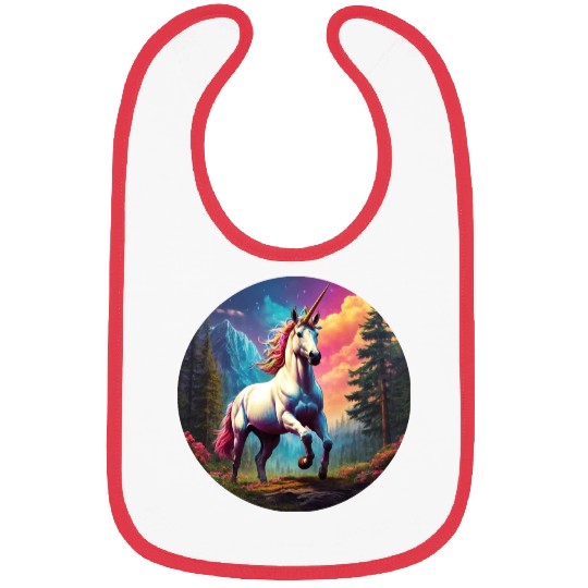 Rainbow Unicorn Bibs