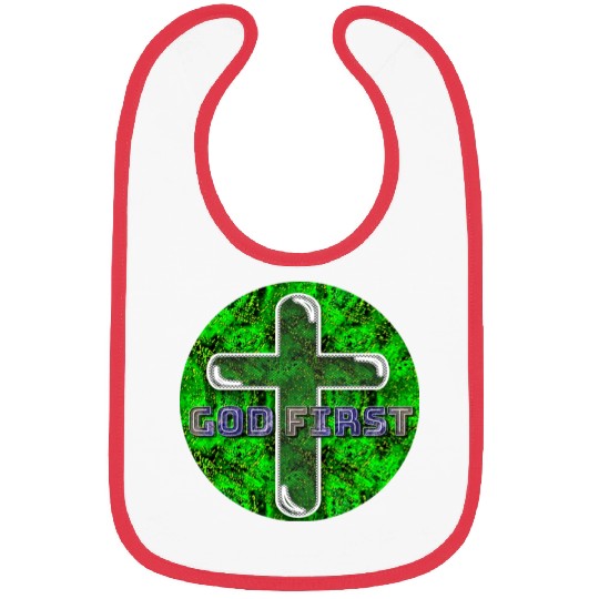 God First [2] Green Bibs