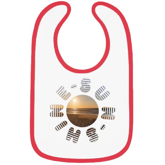 Sunset Beach Scene Graphic Design Bibs