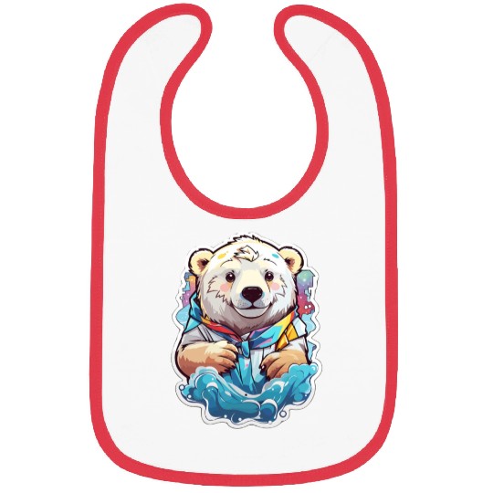 Polar Bear Kawaii Bibs
