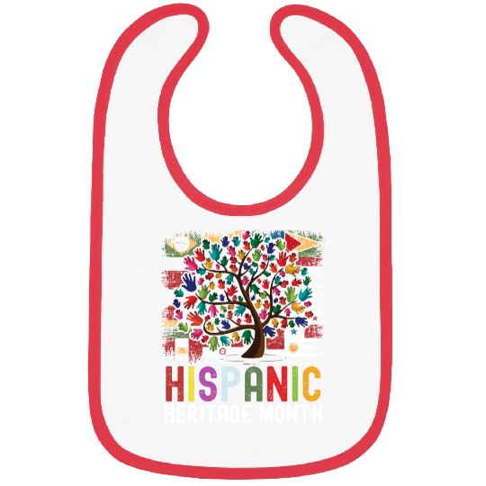 Hispanic Heritage Month Hand Flags Latin Bibs