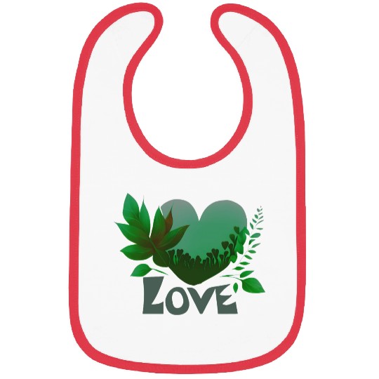 Love Design Leaves Greens Bibs