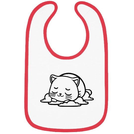 kitty sleeping on cloud chibi Bibs