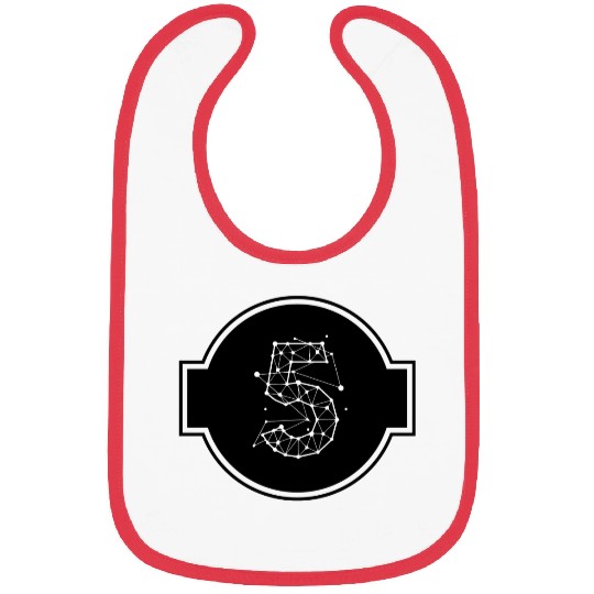 Space Number 5 Bibs