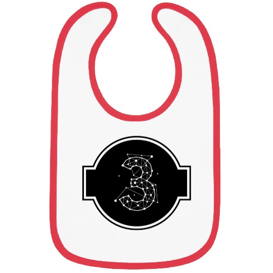 Space Number 3 Bibs