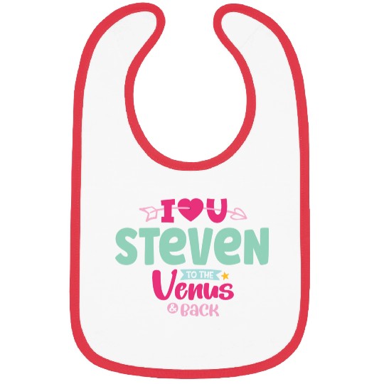 I Love You Steven Valentines Bibs