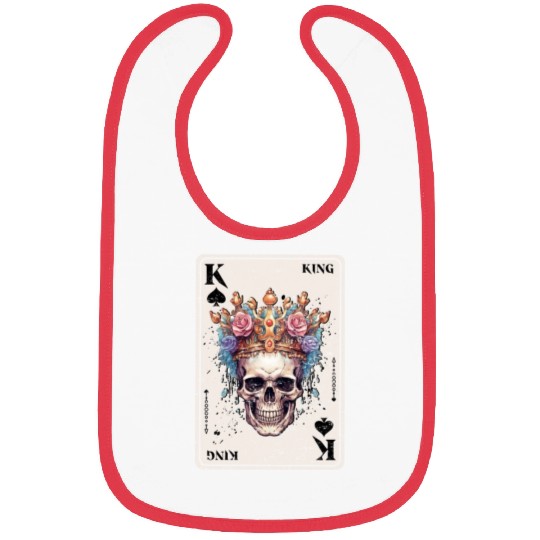 King on Spades Horror Halloween Card Game Creepy Bibs
