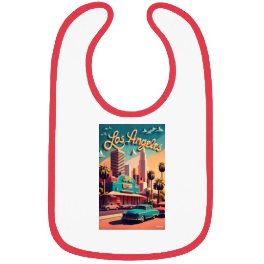 Los Angeles, Cities of the World, Poster vintage Bibs