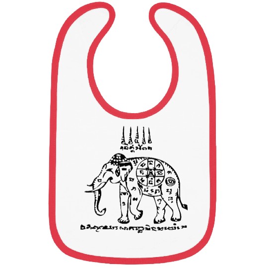 Sak Yant Tattoo Design - Elephant Chang Bibs