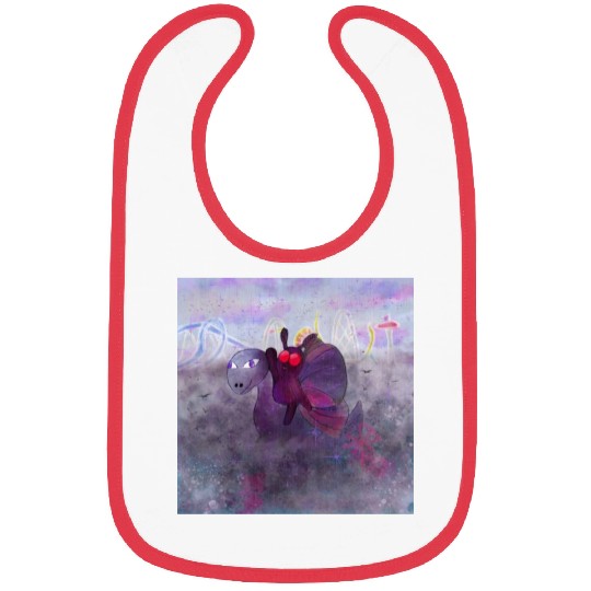 Mothman and Bessie the Lake Erie Monster's Vacay Bibs