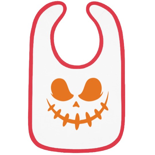 Jack O Lantern Scary Carved Pumpkin Face Halloween Bibs