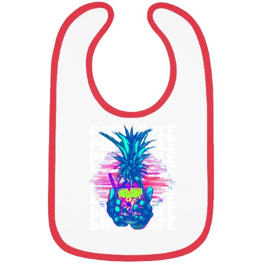 Pineapple Illustration Bibs