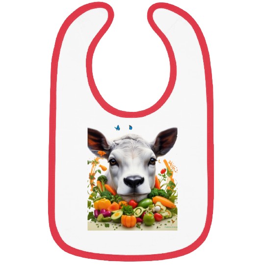 ANIMAL COW VEGETARIAN Bibs