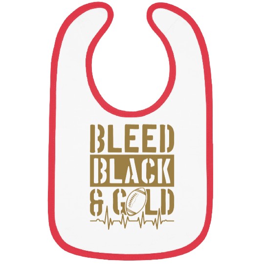 Bleed Black and Gold Group School Football Sports Bibs