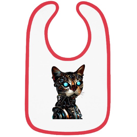 Cyborg cat robot Bibs
