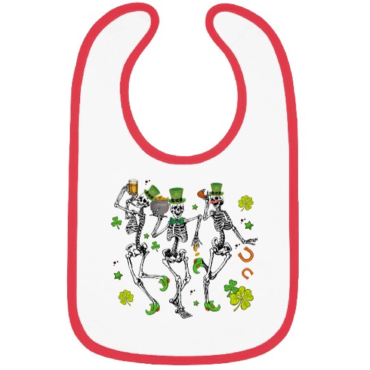 Skeleton Saint Patrick s Day Bibs