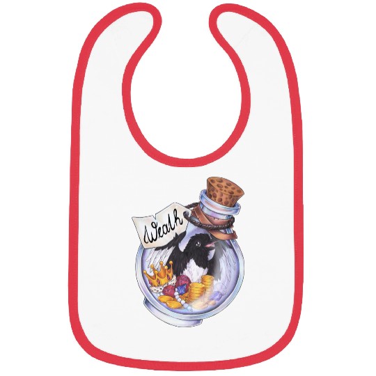 Potion magpie bird coins money treasure wealth Bibs