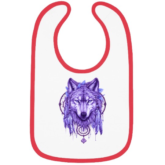 Dreamcatcher Harmony Wolf Bibs
