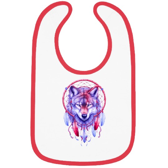 Whimsical Wilderness Wolf Bibs