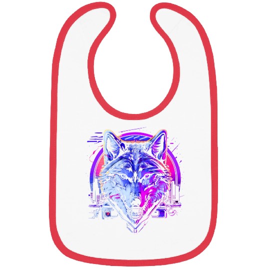 Retro Rhythm Wolf Bibs