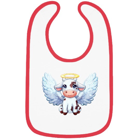 cow angel wings farm halo Bibs