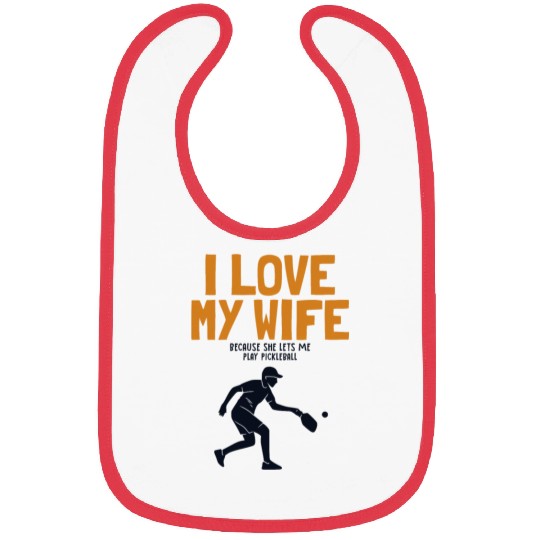 I Love My Wife Pickleball Coach Player Pro Team Bibs