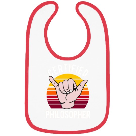 Certified Philosopher Philosophy Teacher Bibs