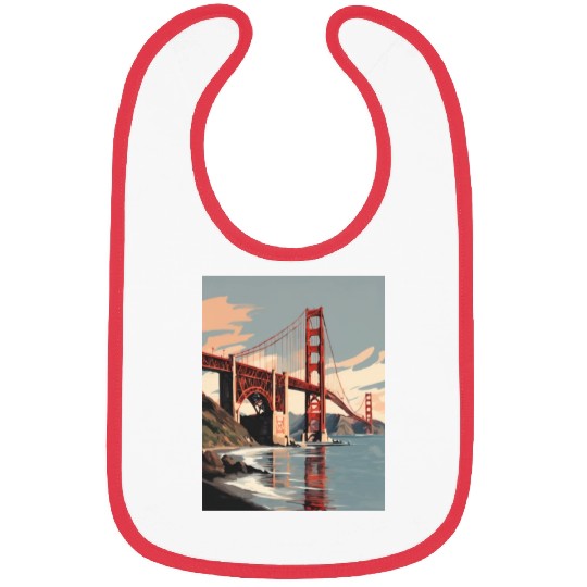 Golden Gate Bridge California Bibs, Golden Gate