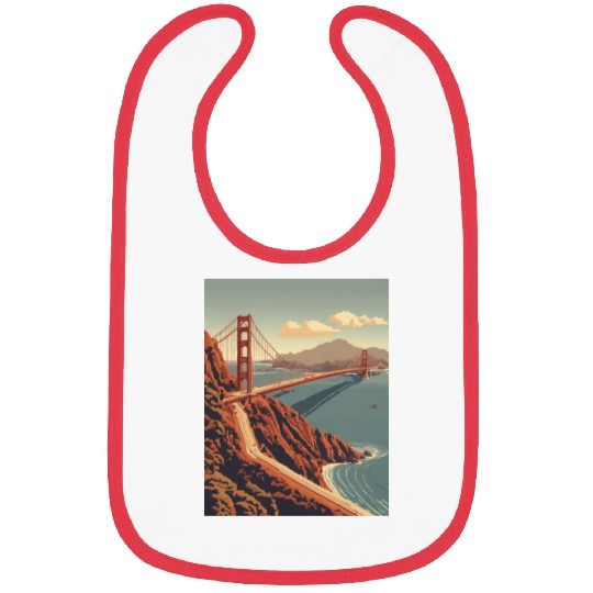 Golden Gate Bridge California Bibs, Golden Gate