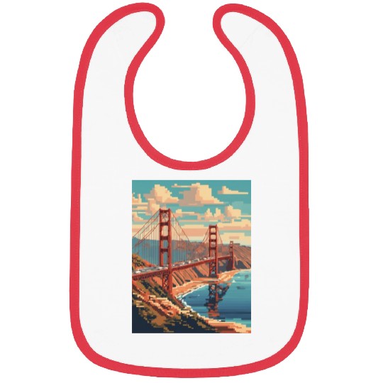 Golden Gate Bridge California Bibs Bibs, Golden