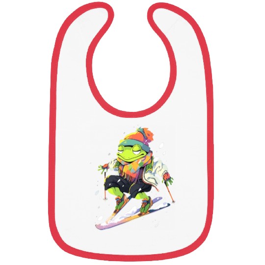 Frog Skiing Skier Ski Winter Snow Bibs