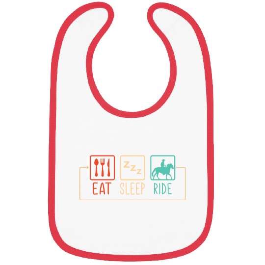 Eat Sleep Ride Horse Repeat Ridding Horse Lovers Bibs