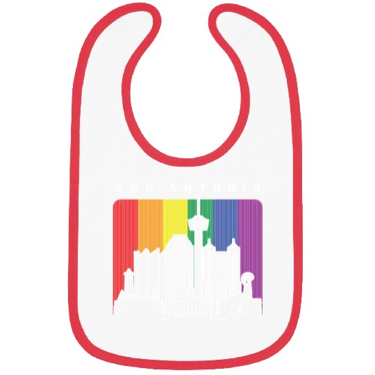 San Antonio Texas Rainbow Flag LGBTQAI Pride Bibs
