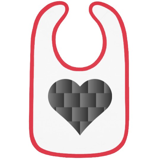 Black Cute Heart Icon Bibs