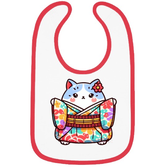 Japanese cat or Neko Bibs