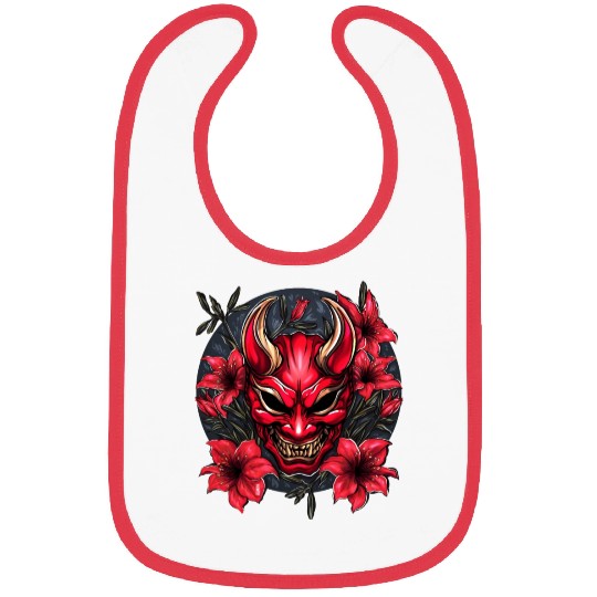 Hannya Red Lily Bibs