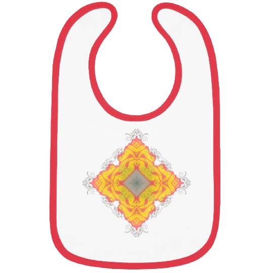 Radiant Mandala Symmetry Design Bibs