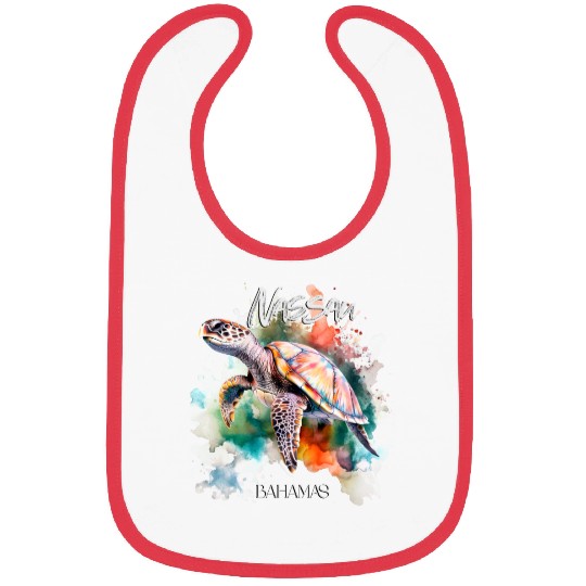 Bahamas Seat Turtle Bahamian Flag Beach Great Shar Bibs