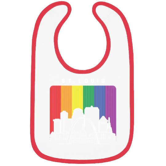St. Louis Missouri Rainbow Flag LGBTQAI Pride Bibs