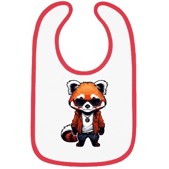 Chibi Red Panda Bibs