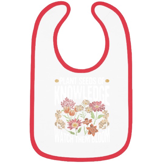 Teacher Wildflower Plant Seeds Of Knowledge Bibs