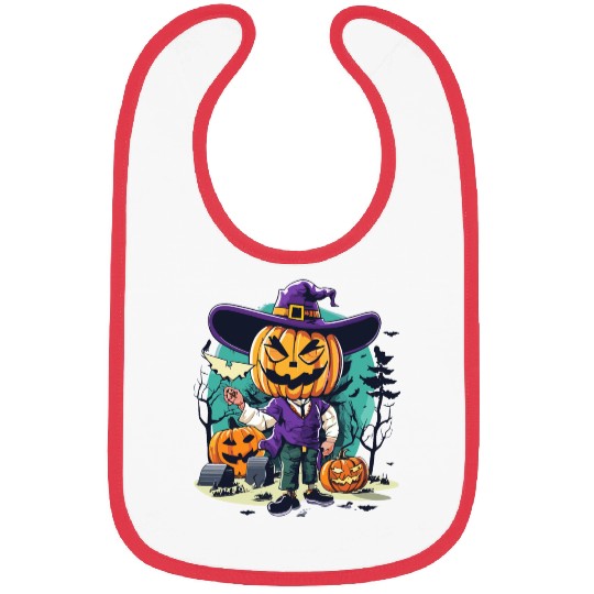 Boy Candy Punppkin Halloween Bibs