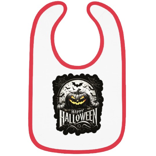 Spooky Pumpkin Night Bibs