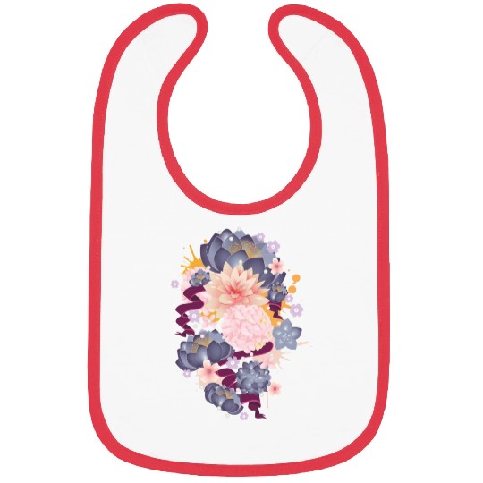 Composition of water lilies, hydrangeas & succulen Bibs