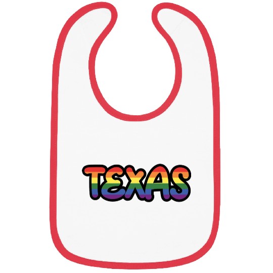 Texas Rainbow Pride Design for proud LGBT+ Texan Bibs