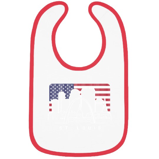 St. Louis Missouri American Flag Bibs