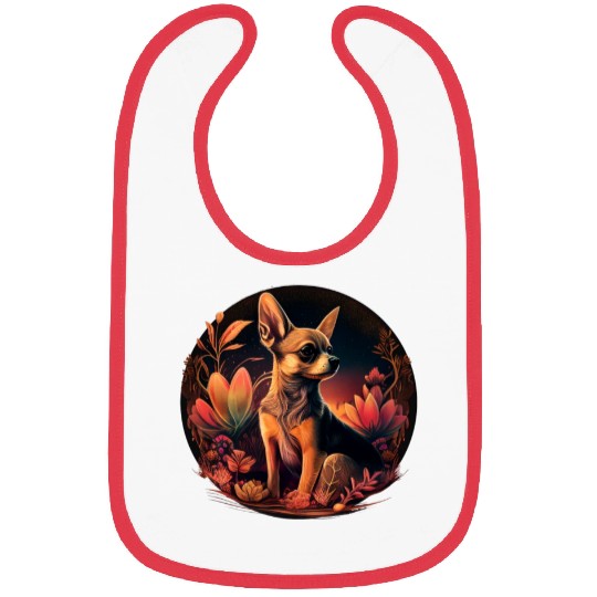 Chihuahua | Cute Dog | Beautiful | Flowers | Girl Bibs