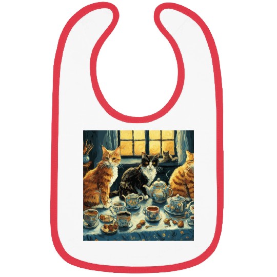 Tea Cats - The Van Gogh Cats Collection Bibs