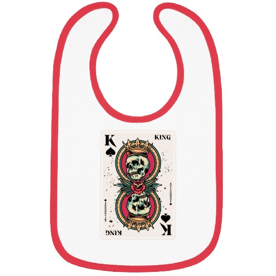 King on Spades Horror Halloween Card Game Creepy Bibs
